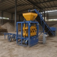 Machine semi-automatique de fabrication de blocs de béton par vibration, avec pompe PLC et boîte de vitesses, pour briques creuses et emboîtables, directement de l'usine