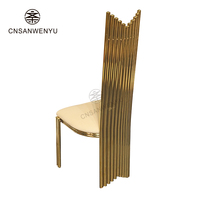Chaises empilables en acier inoxydable pour mariages, banquets, événements, intérieur/extérieur, usage commercial, vente en gros