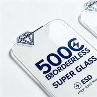 Protection d'écran en verre trempé ultra-fin 8K 500C 3D sans bordure, dureté 9H, antistatique, pour 18 Pro Max 17 16 Super Clear