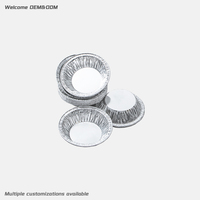 Contenant de cuisson rond en aluminium PET jetable robuste 5g, 200ml, recyclable, résistant au four, qualité alimentaire, pour tarte