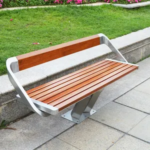 Moden design jardim banco ao ar livre mobiliário metal banco assento com encosto