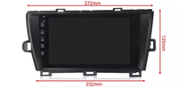 Lecteur DVD vidéo de voiture Android 10 4 cœurs avec commande vocale pour Toyota Prius 09-13 GPS IPS 2.5D stéréo BT audio 1+16G