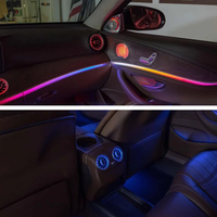 Éclairage d'ambiance intérieur pour Mercedes Benz Classe E W213, directement de l'usine, avec couvercles de haut-parleurs de ventilation AC type turbine, accessoires d'ambiance