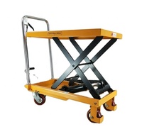 Table élévatrice à main élévateur hydraulique avec roulette Table élévatrice mobile hydraulique à commande au pied petites tables élévatrices manuelles 350 KG 1 M