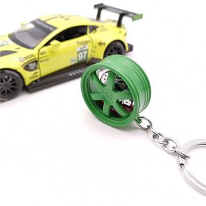 Car Wheel Hub Keychain <b>Key</b> <b>Ring</b> with Brake Discs Car Tire Wheel Keychain Auto Car KeyChain Keyring - Product Image 2