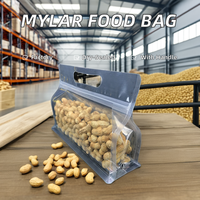 Sac d'emballage Lebei transparent, réutilisable, à fond plat, résistant à l'humidité, avec fermeture éclair, pour aliments, noix, fruits secs, avec poignée