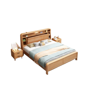 Modern <strong>Queen</strong> Full <strong>Size</strong> Luxury <strong>Bedding</strong> Sets Comforter Bedroom Furniture Hot Sale Double Wooden Beds with Storage - Product Image 2