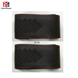 Coprivolante per Auto Fai-da-Te in Pelle Nera con Dettagli Rossi, Vari Stili, Modelli SF151/SF152/SF153/155 - Product Image 5