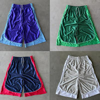 Shorts de basketball amples pour hommes, style streetwear, tricotés, imperméables, anti-plis, taille élastique, 100 % polyester