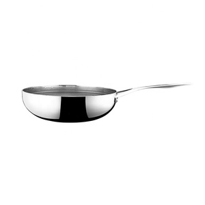 Utensilios de cocina antiadherentes de 3 capas, <span class=keywords><strong>Wok</strong></span> de cocina china de 28cm, sartén de acero inoxidable 304 - Product Image 1