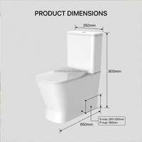 WC monobloc Yingjie à chasse d'eau Eddy Tornado à un trou, siphon en P 180 mm, certifié CE, pour salle de bain d'appartement, direct usine