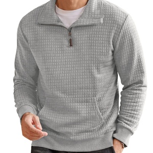 Sudadera de hombre con media cremallera y manga larga, estilo casual, con bolsillo, para otoño, con estampado personalizado y bordado - Product Image 6