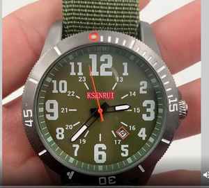 HKSF 01 <b>men</b> tactical <b>watches</b> GREEN <b>BLACK</b> STOCK TAC <b>WATCH</b> - Product Image 2