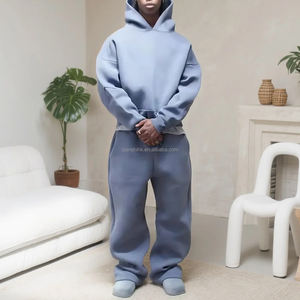 Conjunto de chándal personalizado con logo, ropa de calle de algodón, Sudadera con capucha de gran tamaño y pantalones de chándal, chándales holgados Tech Fleece para hombre - Product Image 3