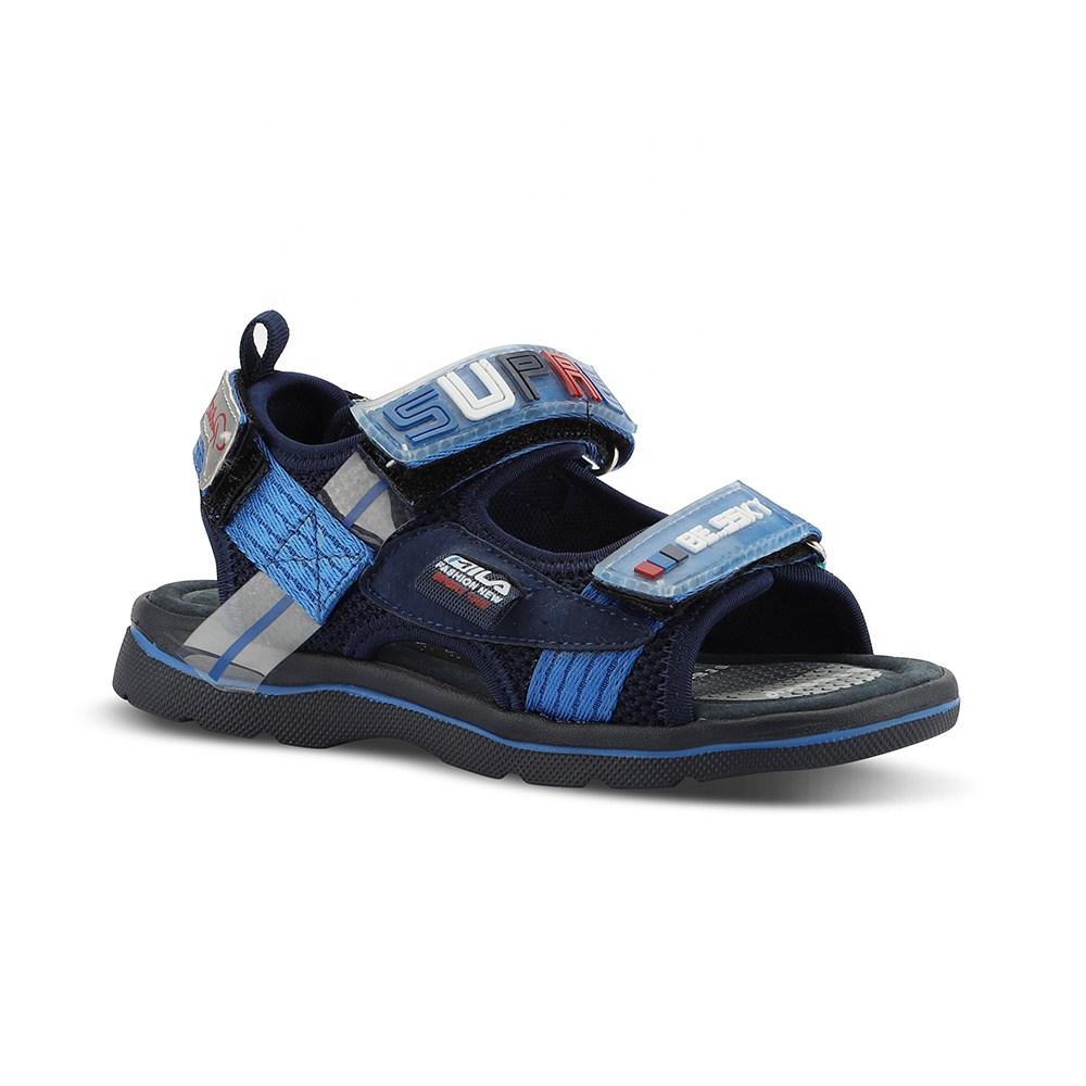 Летняя пляжная обувь с открытым носком для мальчиков; Спортивные сандалии в полоску; Повседневная дышащая обувь для больших детей