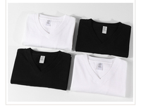 LMT2031 T-shirts en coton 100% de haute qualité, impression personnalisée, broderie, 250g, col en V, pour hommes