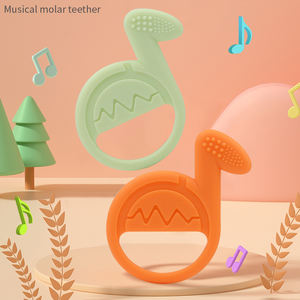 El pegamento dental para bebés transfronterizo se puede hervir en agua, silicona, anticomida, juguete calmante para manos, palo de molienda para bebés, música para morder - Product Image 3