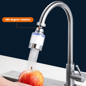 SANIPRO Robinet de <span class=keywords><strong>lavabo</strong></span> de salle de bain rotatif à 360 degrés, filtre purificateur d'eau pour robinet de cuisine, adaptateur d'extension de buse de pulvérisation - Product Image 2