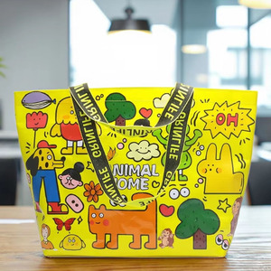 Waterproof Reusable Office-Grade Lamination PP Woven Fabric Shopping Bag Eco-Friendly Recyclable Custom LOGO Gifts Tote Bags