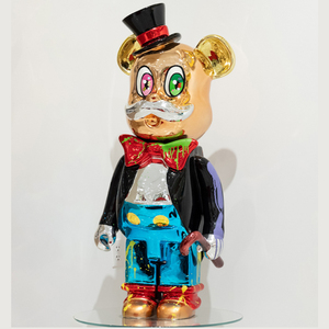Sculpture en résine de fibre de verre électroplaquée <span class=keywords><strong>Richie</strong></span> Rich Money Bag, Homme Riche, Design Artistique 3D, ART Personnalisé - Product Image 5