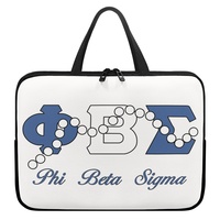 Phi Delta Kappaas Taşınabilir Ofis Dizüstü Bilgisayarı Taşıma Çantası Sorority Yunan Mektup İnci Baskı Saplı Laptop Kılıfı