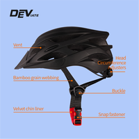 Meilleures ventes DEVIATE Casque de vélo de montagne universel avec couche de mousse pour la protection de la tête, matériau EPS+PC, 220g, unisexe, sécurité, 54-63cm