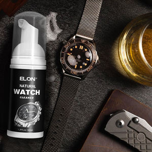 50ml 프리미엄 고급 시계 및 보석 클리너 천 및 브러시가있는 폼 천연 성분 시계 클리너 키트 - Product Image 4