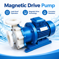 Pompa Sentrifugal Tanpa Segel Anti Ledakan dengan Penggerak Magnetik PTFE 0.5 HP dari Baja Tahan Karat Tugas Berat untuk Transfer Asam Kimia.