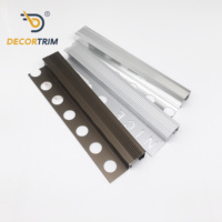 DECORTRIM - Moldura de Aluminio Anodizado Personalizada con Borde Cuadrado, Protector de Esquinas para Azulejos con Forma de Caja de 19.9 mm de Radio, para Transición de Pared y Piso