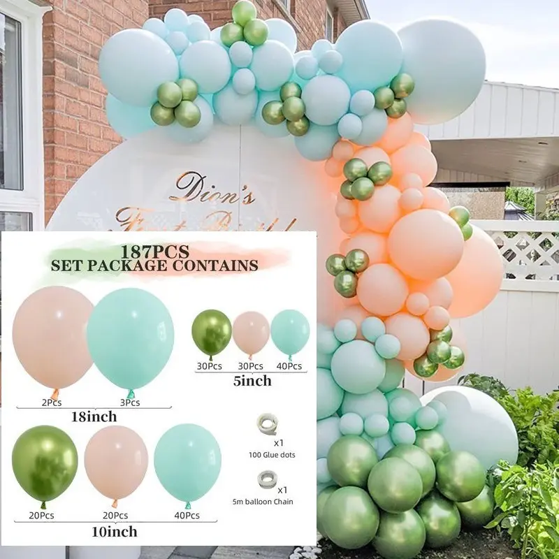 Летний свежий набор Макарон синих воздушных шаров тематическое украшение для свадьбы дня рождения