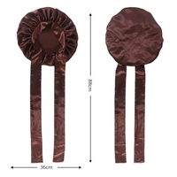Bonnets longs en satin avec bande de cravate, bonnet à grande tresse rose rose bonnet à cheveux soyeux pour Locs femmes qui dorment