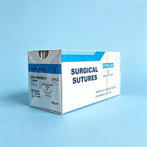 Suturas Quirúrgicas de Seda Trenzada Negra USP al por Mayor, No Absorbibles, Estériles, <span class=keywords><strong>para</strong></span> <span class=keywords><strong>Perros</strong></span> Grandes, Clínicas Veterinarias, Certificación CE - Product Image 1