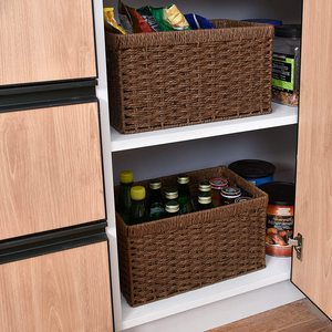 <span class=keywords><strong>Panier</strong></span> de rangement en corde de papier pour organiser avec poignée Bacs de rangement décoratifs pour <span class=keywords><strong>panier</strong></span> à papier toilette de comptoir <span class=keywords><strong>panier</strong></span> en osier - Product Image 5