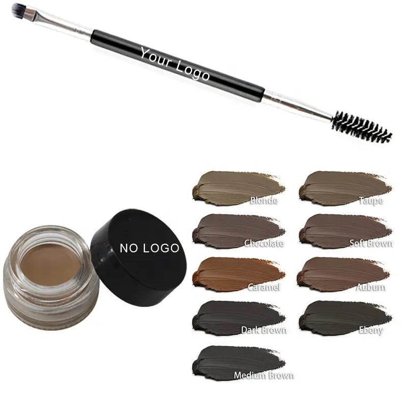 Hot Selling Eyebrow Pomade 10 Color Waterproof Eye Brow Pomade Your Own Brand Eyeshadow Gel