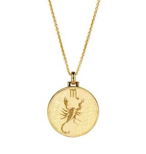 Joyería Loveher, collar de cadena de Cable <span class=keywords><strong>Escorpio</strong></span> de moda Retro de lujo, latón plateado 925 para uso General, no es fácil de desvanecer - Product Image 1