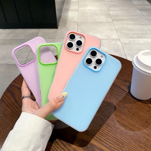 Custodia per telefono 2 in 1 effetto gel morbido per iPhone 17 Pro Max, cover posteriore opaca colore caramella per iPhone 16 15 14 13 - Product Image 4