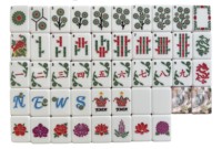 Jeu de tuiles de mahjong américain nacrées Crystal Garden, design moderne personnalisé, acrylique de qualité supérieure, gravé et peint, vente en gros directe usine OEM