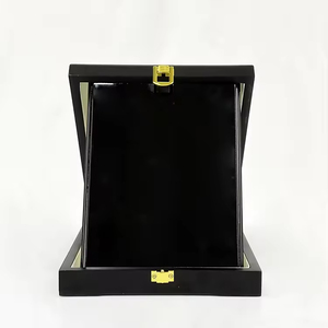 <span class=keywords><strong>Plaque</strong></span> de certificat en bois noir pliable personnalisable avec logo, avec boîte pour plaques en bois vierges - Product Image 1