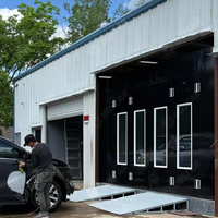 Cabine de peinture automobile automatique Vustom, four de peinture à chauffage diesel, cabine de peinture à tirage descendant complet, homologuée CE pour atelier de réparation automobile