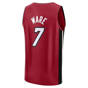 <span class=keywords><strong>Miami</strong></span> 2025 pour hommes # Maillots <span class=keywords><strong>de</strong></span> <span class=keywords><strong>basket</strong></span>-ball personnalisés 7 Ware Jersey, chemises brodées, uniformes pour jeunes, vêtements <span class=keywords><strong>de</strong></span> sport avec logo - Product Image 3