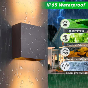 Lampe murale extérieure moderne en aluminium 24W avec éclairage COB réglable 5CCT, haut et bas, pour la décoration de maison de luxe - Product Image 5