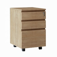 Meubles de bureau commerciaux, armoire de rangement de dossiers de bureau en panneaux de bois, 3 tiroirs, armoire mobile