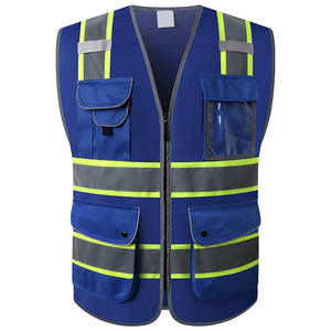 <b>Outdoor</b> <b>Safety</b> Vest Construction <b>Safety</b> Vest with Pockets Sleeveless Reflective Clothing Wholesale Hi Vis Reflective Vest - Product Image 1