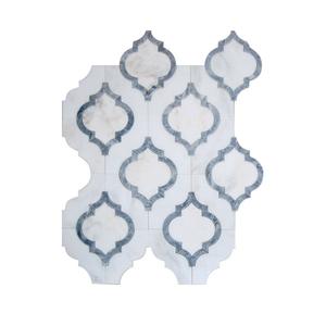 Mosaico Moderno a Forma di Lanterna in Marmo Bianco di <span class=keywords><strong>Thassos</strong></span> e Carrara Lucidato, Spessore 8MM, 305x305mm, per Cucina, Bagno e Rivestimento Hotel - Product Image 6