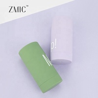 Tubes de déodorant et de fond de teint en plastique rond, vides, de luxe, colorés, avec finition caoutchouc, à remplissage par le bas, pour stick déodorant twist-up