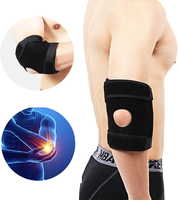 Attelle de soutien du coude réglable en néoprène Star avec stabilisateur à ressort pour le soulagement de la douleur du coude de tennis et la protection sportive