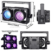 Projecteur de surface COB 2*300W RGBW+WW IP65 pour concerts et événements intérieurs et extérieurs, scènes, fêtes et clubs