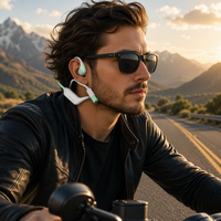 Casque intra-auriculaire avec caméra IA 8MP EIS 5.3 pour 6 IP65 ENC, indicateur de batterie LED, chargement Type-C, mains libres, vue à la troisième personne, 5-10 heures d'autonomie