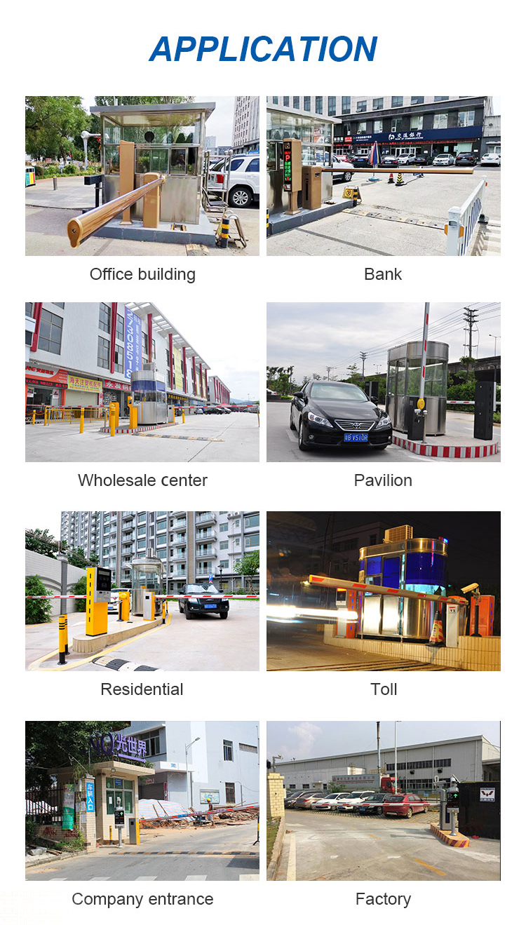 3s 6s Lift Time LPR Parking System , 6m Parking Barrier Gate System
