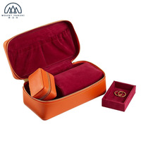 Étui de voyage pour montres et bijoux en cuir léger et durable, style national, avec fermeture éclair, pour bagues, de la marque Mount Yanzhi Lady Fashion